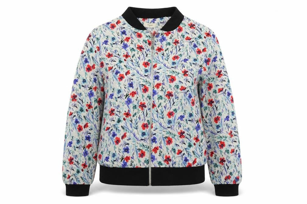 Papaya Womens Grey Floral  Jacket Coat Size 12