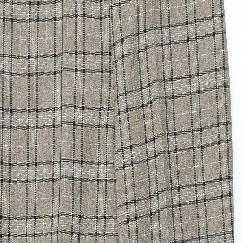 Preworn Womens Brown Check  Trousers  Size 10 L27.5 in