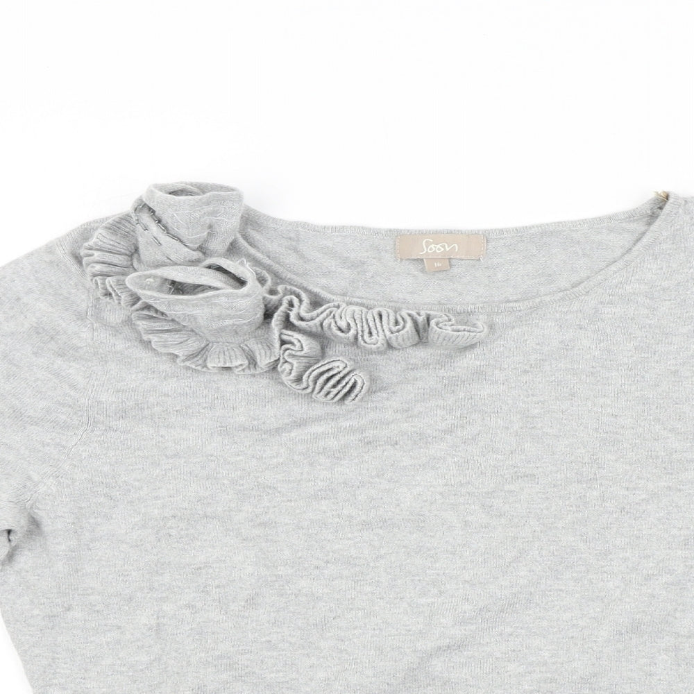 Matalan Womens Grey   Pullover Jumper Size 16