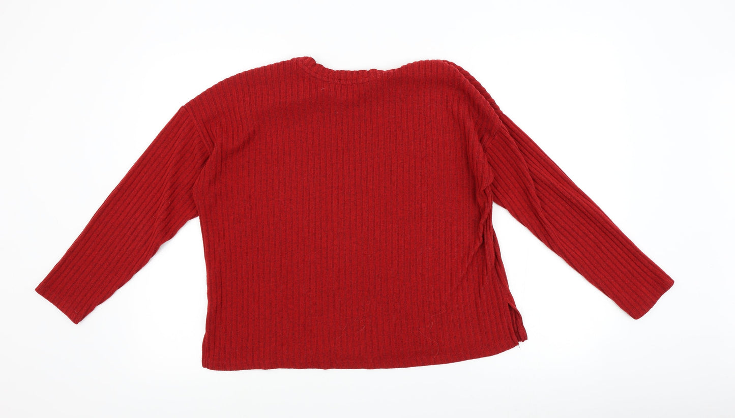 Primark Womens Red   Pullover Jumper Size S