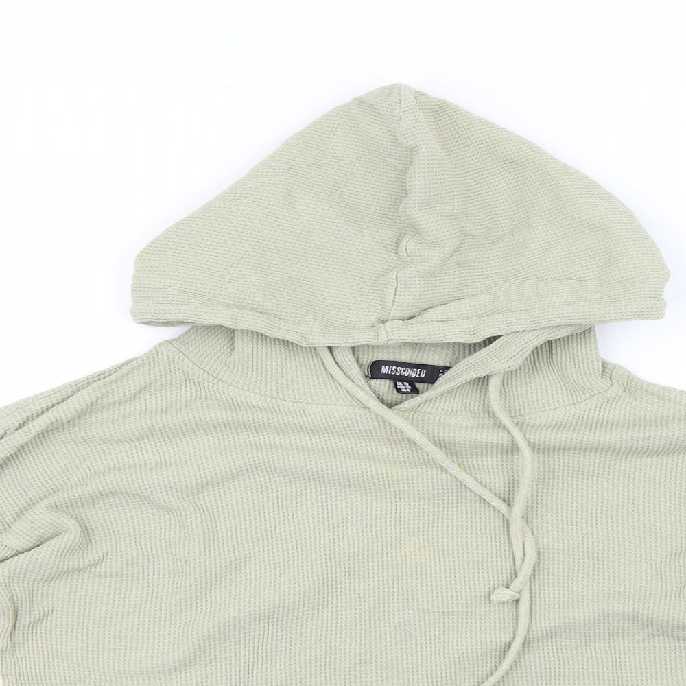 Missguided Womens Green   Pullover Hoodie Size 10