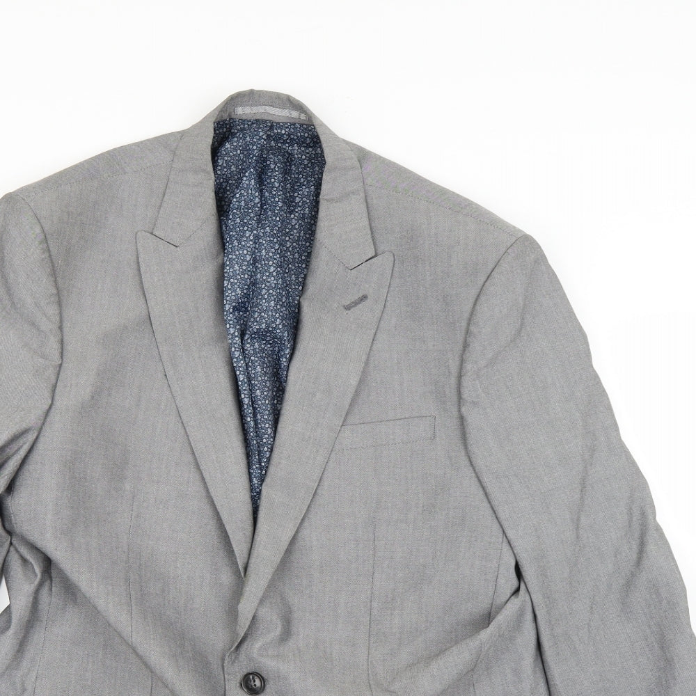 Cedar Wood State Mens Grey   Jacket Suit Jacket Size 40