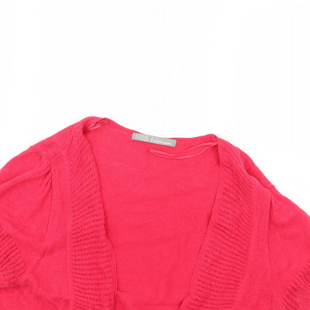 Marks and Spencer Womens Pink   Cardigan Jumper Size 14