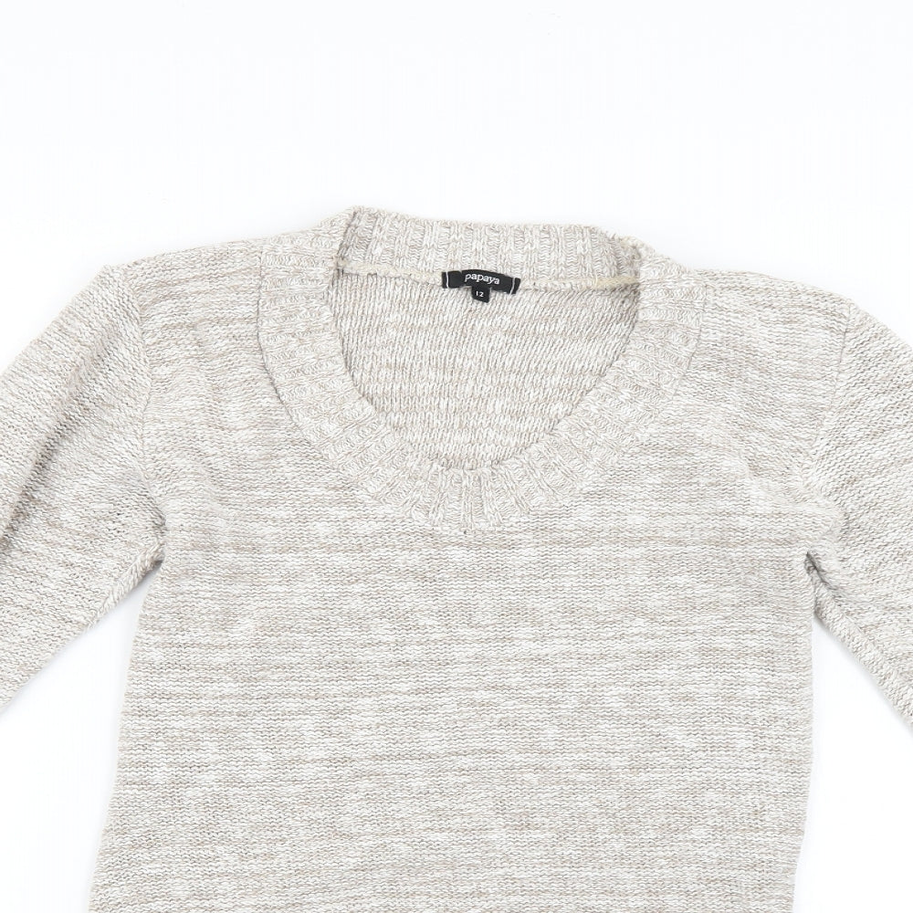 Papaya Womens Grey   Pullover Jumper Size 12