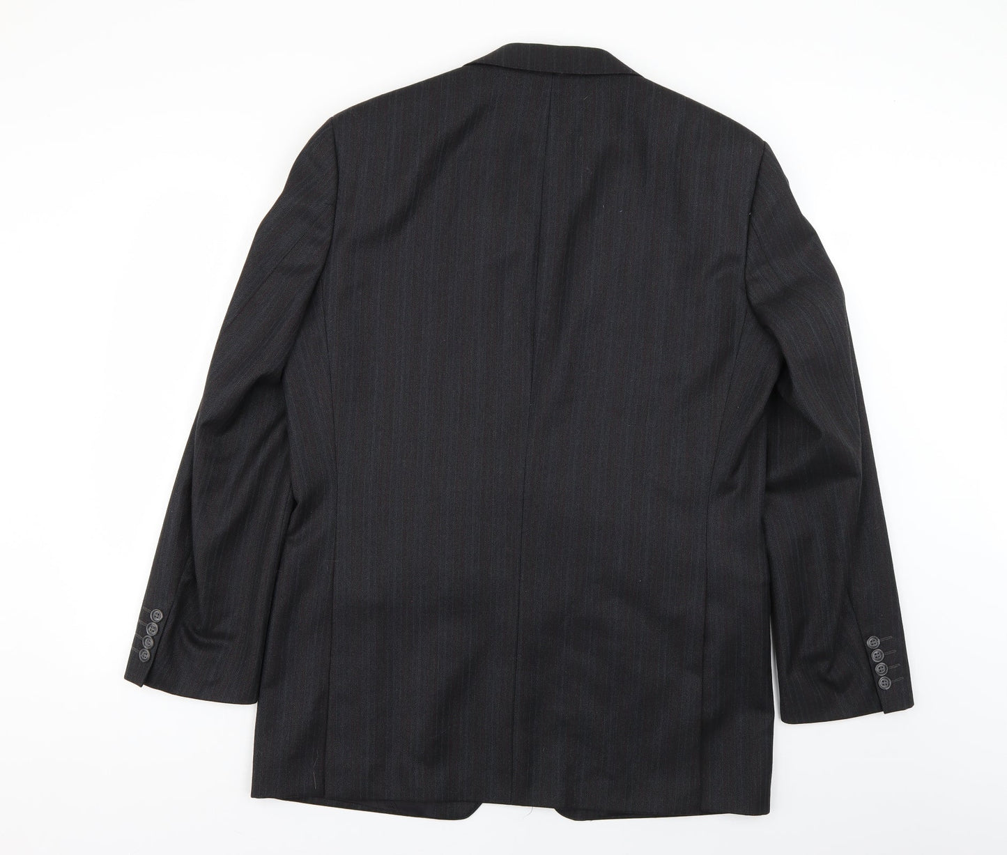 hewells Mens Grey Striped  Jacket Suit Jacket Size 38