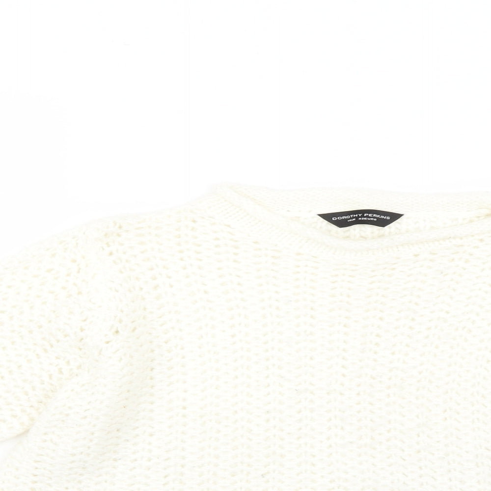 Dorothy Perkins Womens White   Pullover Jumper Size 14