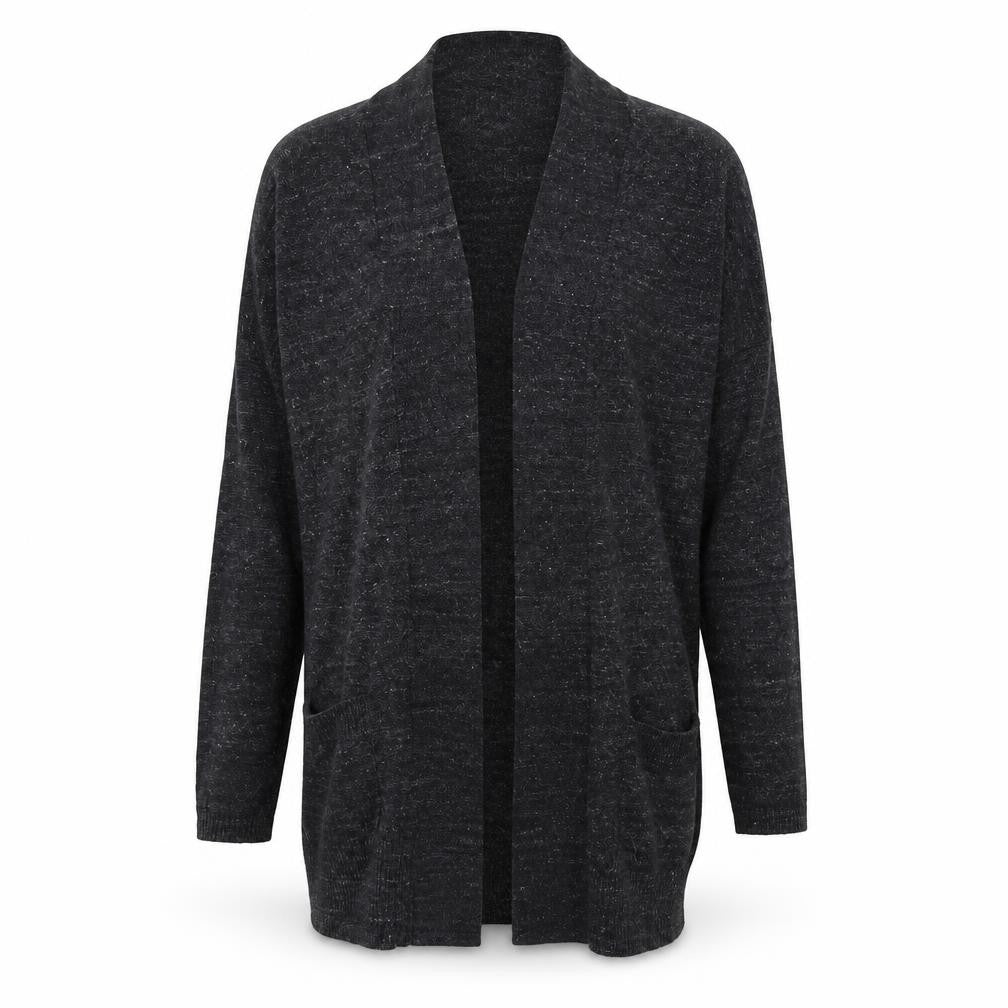 Front view of Atmosphere women’s black cardigan jumper, size UK 8