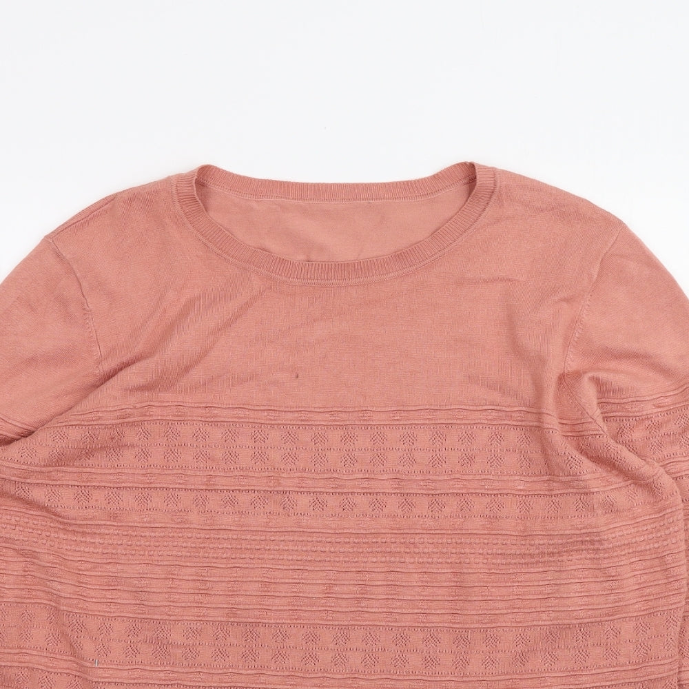 Oasis Womens Pink   Basic T-Shirt Size XL