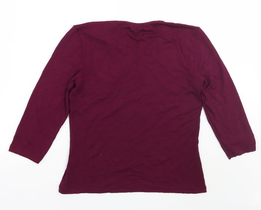 OFT Womens Purple   Basic T-Shirt Size M