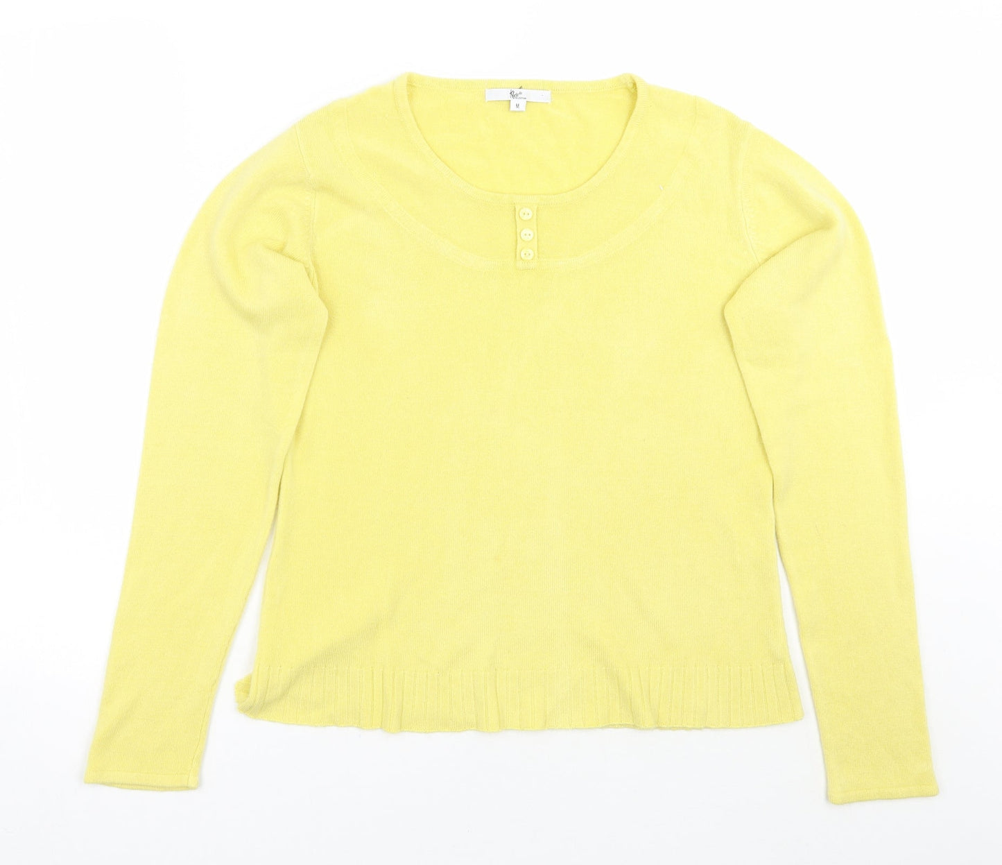 Klass Womens Yellow   Pullover Jumper Size M
