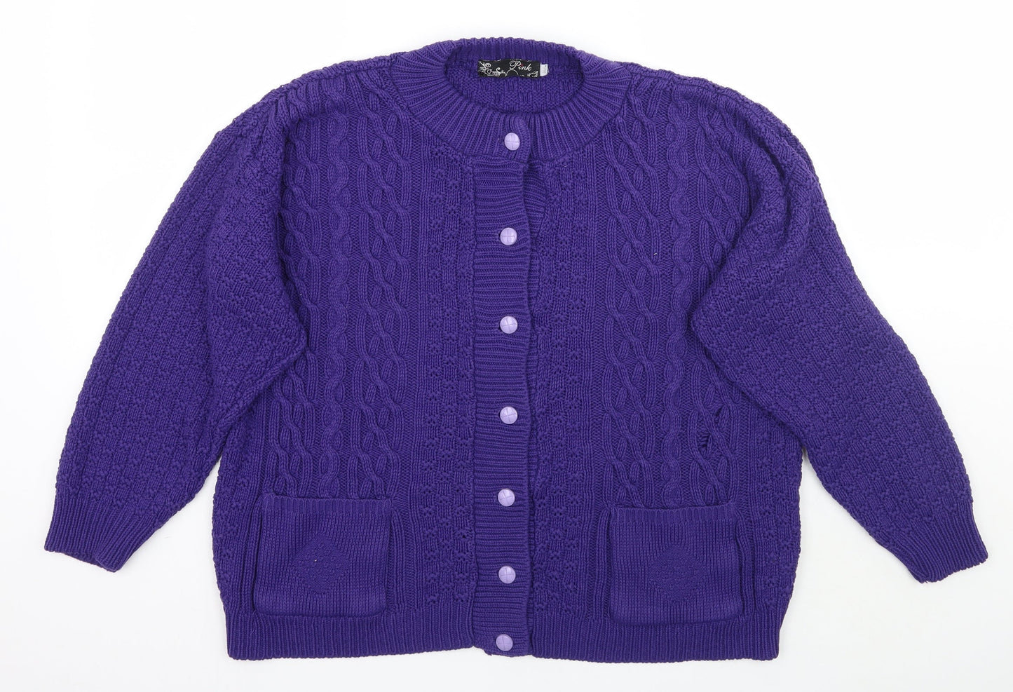 PINK Womens Purple   Cardigan Jumper Size M