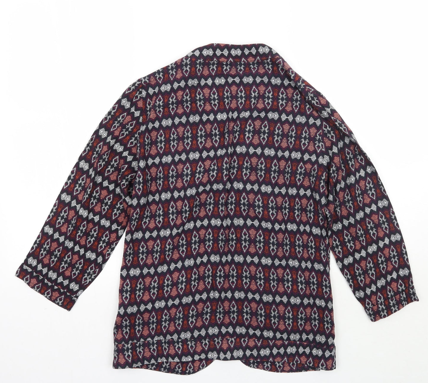 Newlook Womens Blue Geometric  Cardigan Jumper Size 10