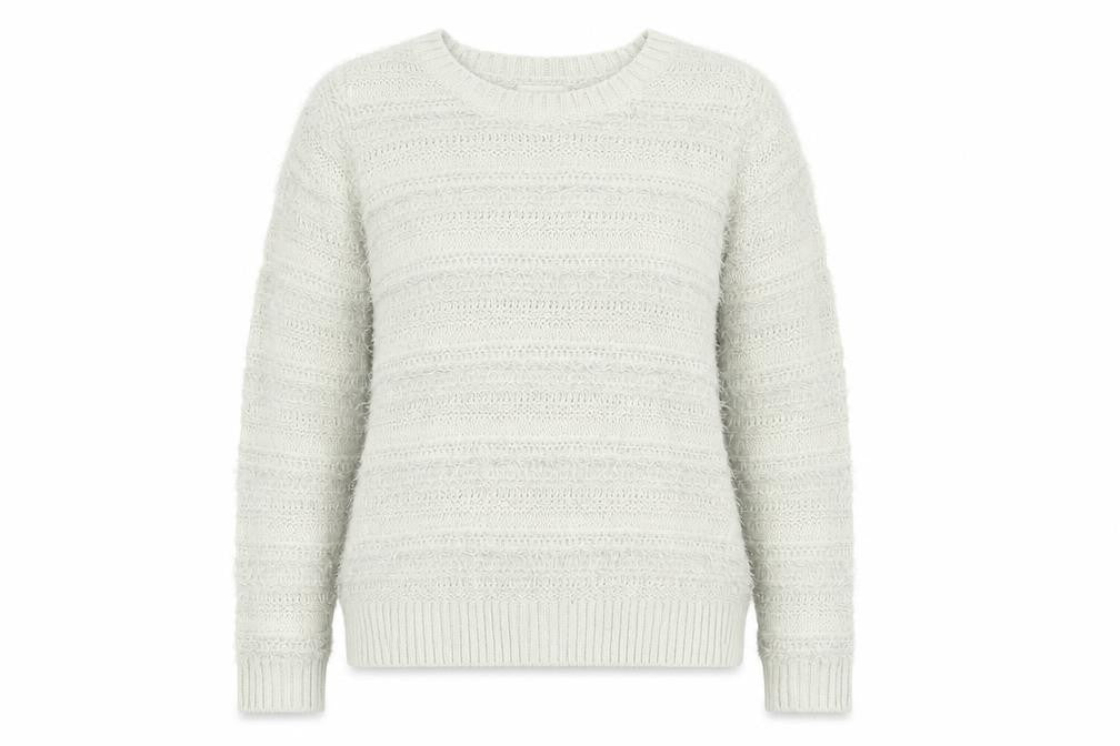 Front view of Papaya women’s beige jumper, size UK 18