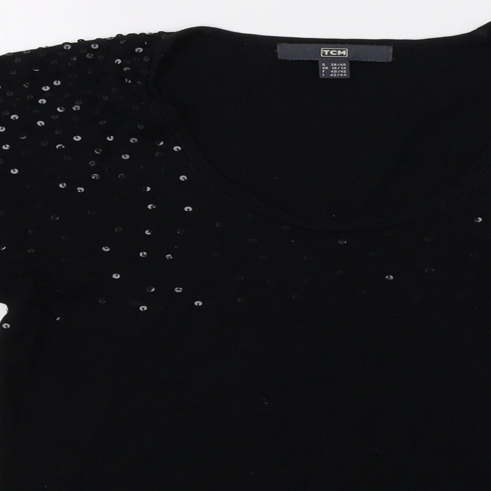 TCM Womens Black   Pullover Sweatshirt Size 14