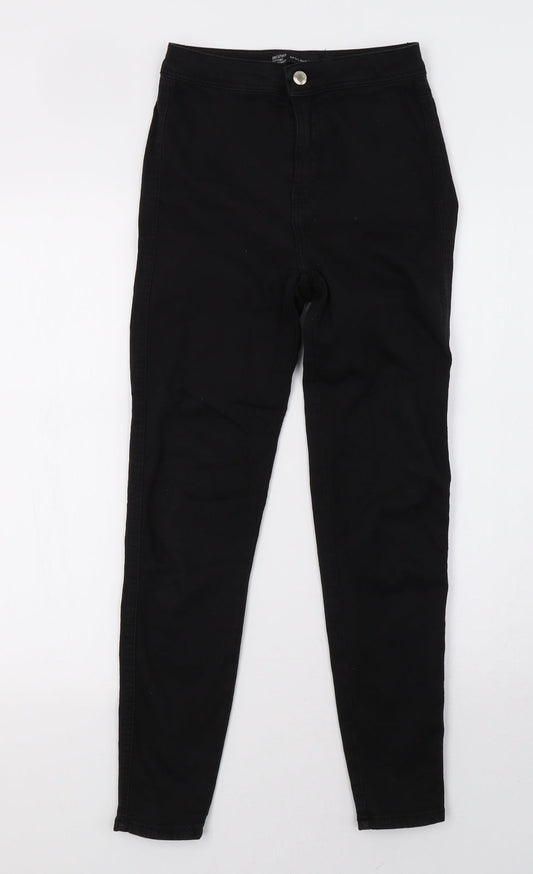 Bershka Womens Black  Denim Skinny Jeans Size 6 L28 in