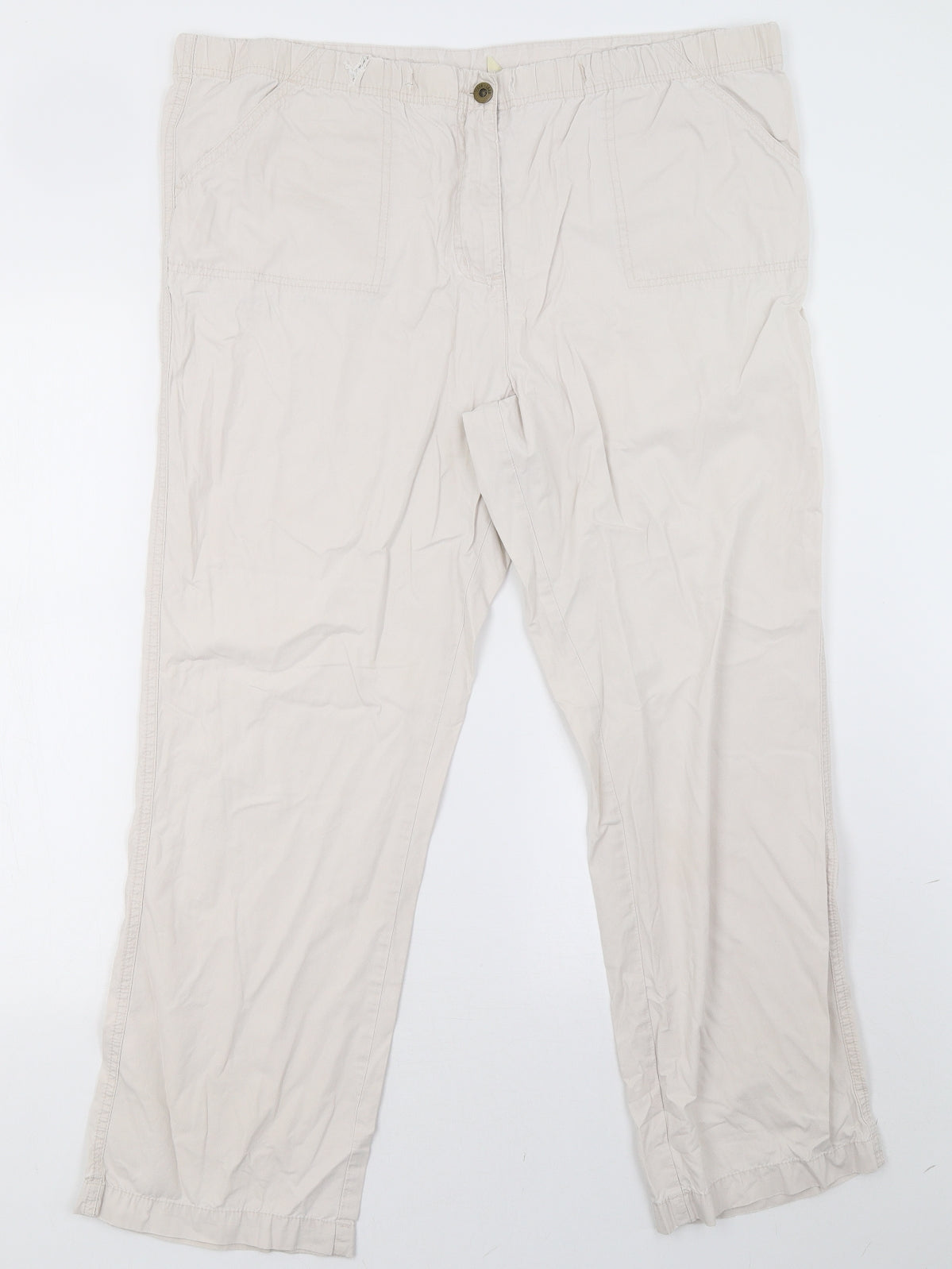 isabelle Womens White   Trousers  Size 16 L30 in