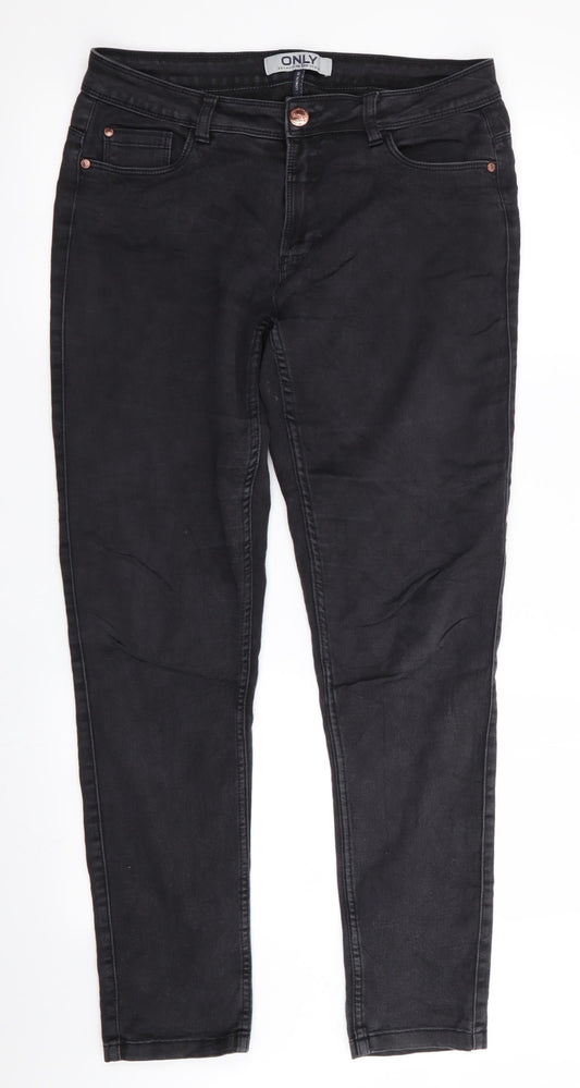 Only Mens Black   Skinny Jeans Size L L30 in