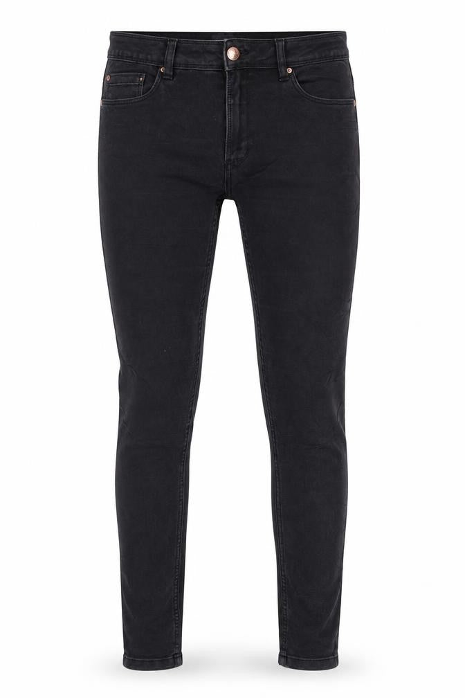 Front view of Only men’s black skinny jeans, size L, 30-inch leg