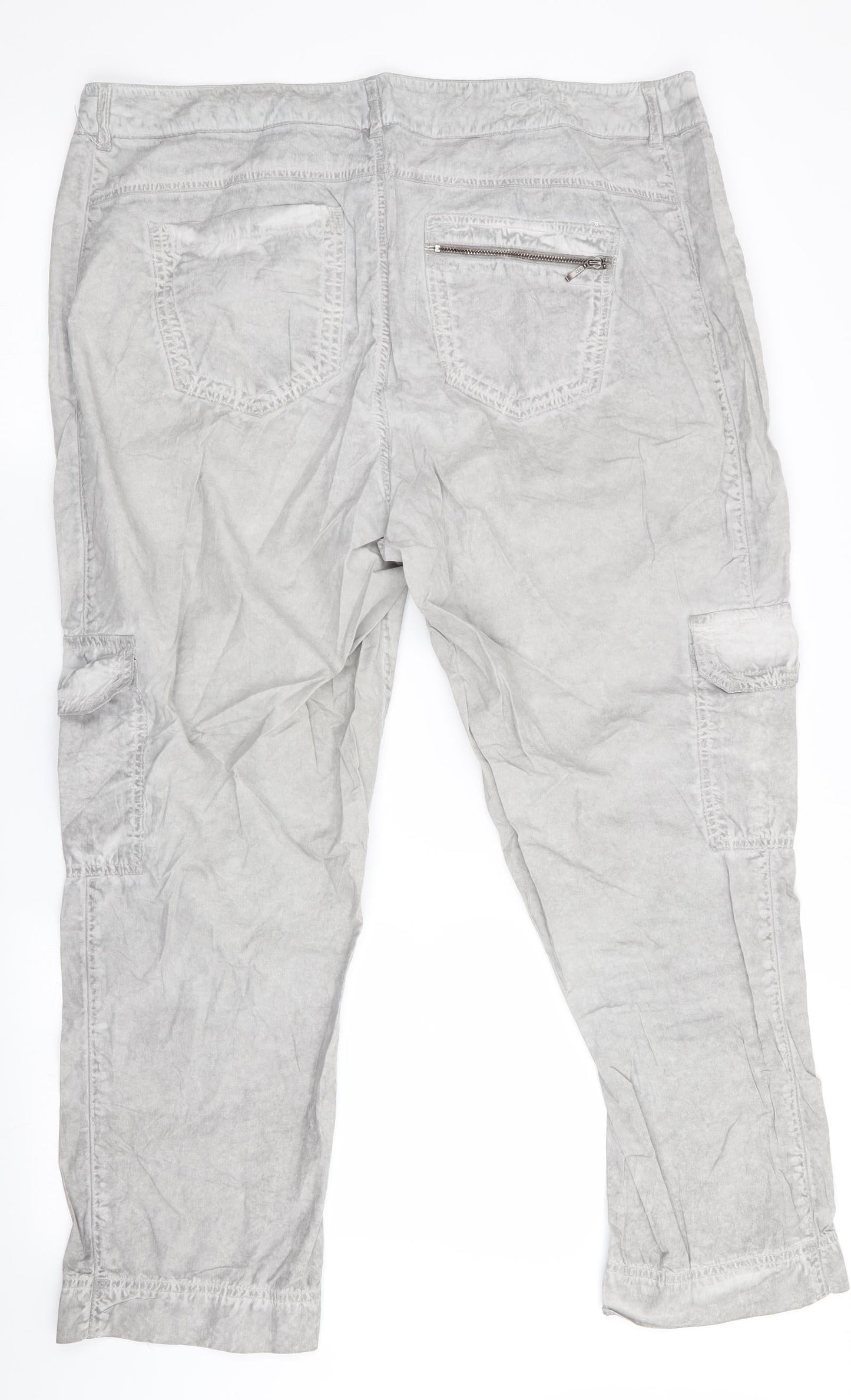 CRO Mens Grey   Cargo Trousers Size 38 in L27 in - DISTRESSED