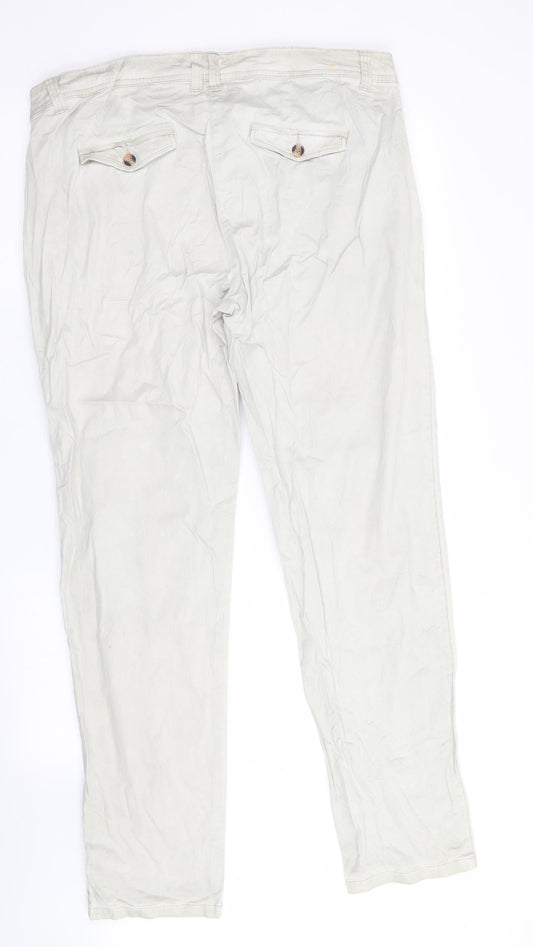woman by tchibo Womens Green   Chino Trousers Size 14 L32 in