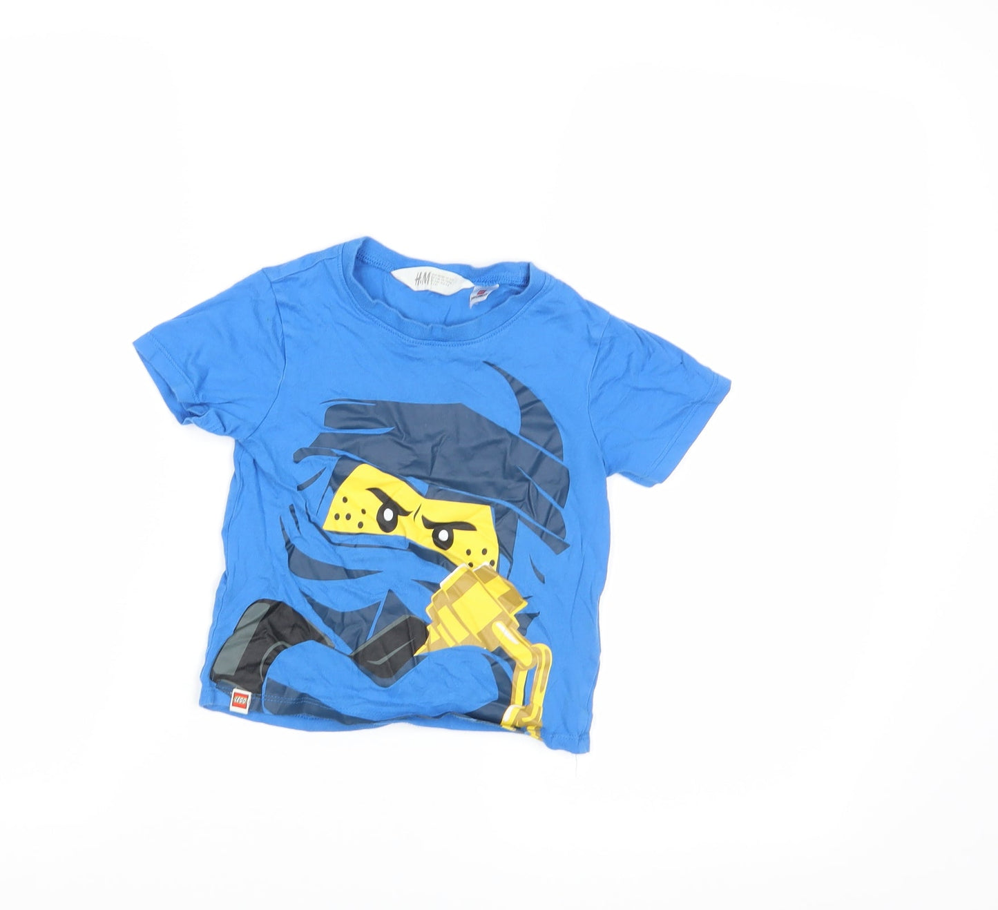 H&M Girls Blue   Basic Polo Size 2-3 Years  - Lego