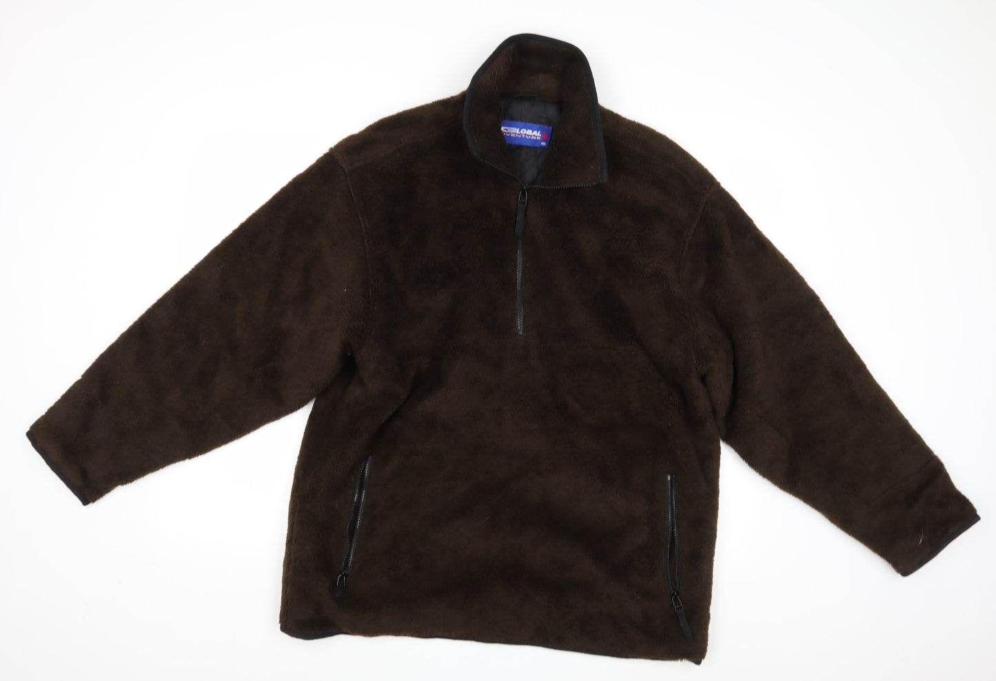 Global Adventure Mens Brown   Overcoat Coatigan Size S
