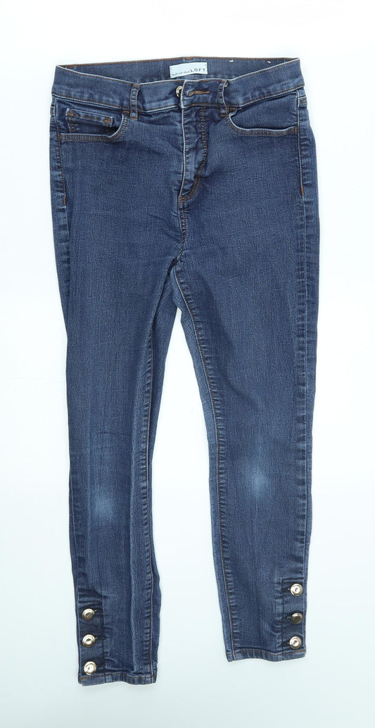 LOFT Womens Blue   Skinny Jeans Size 4 L24 in - buttons on legs