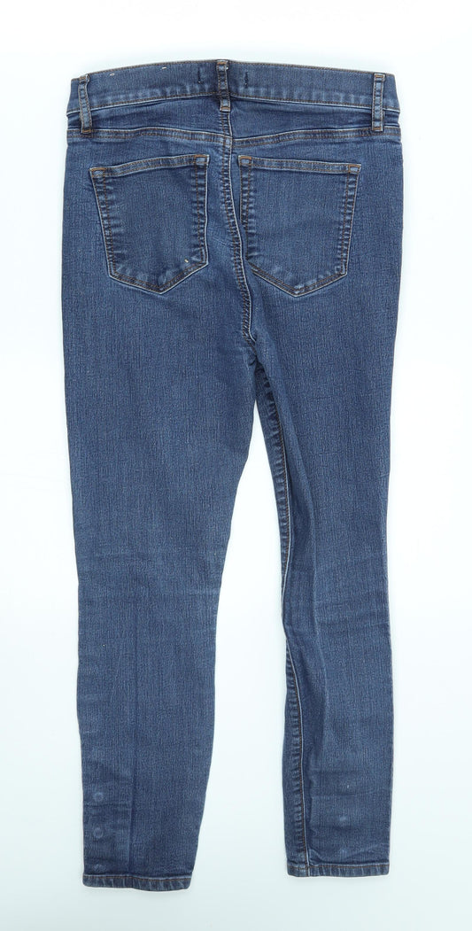 LOFT Womens Blue   Skinny Jeans Size 4 L24 in - buttons on legs