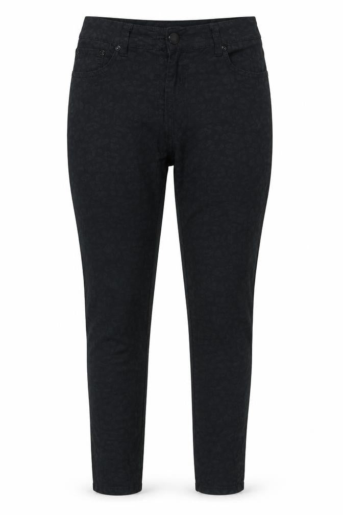 lucid Womens Black Animal Print  Skinny Jeans Size 12 L29 in