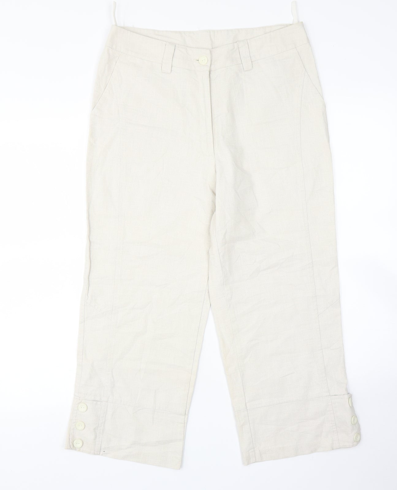 Preworn Womens Beige   Trousers  Size 12 L23 in