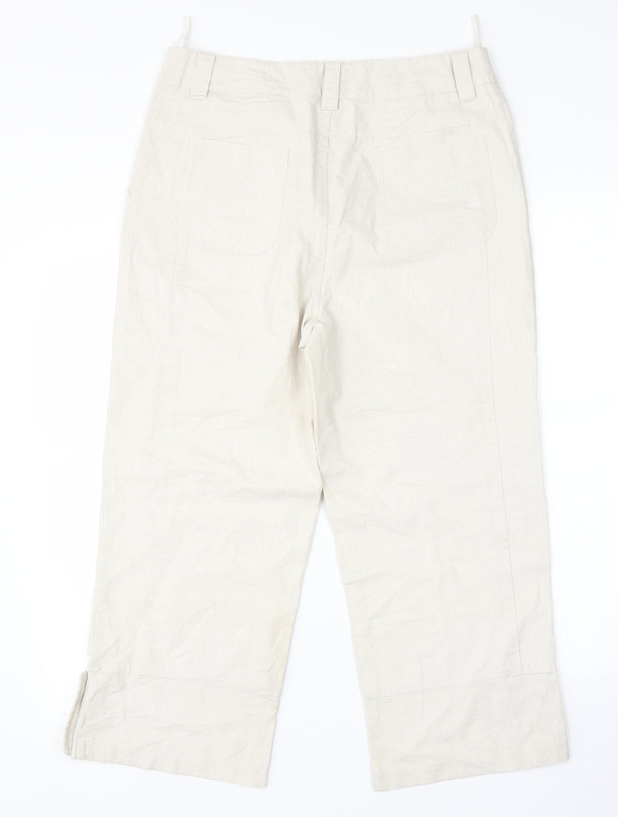 Preworn Womens Beige   Trousers  Size 12 L23 in