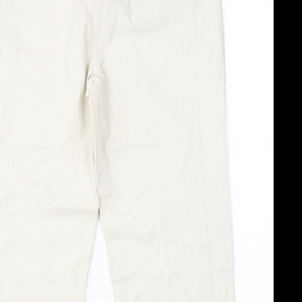 Preworn Womens Beige   Trousers  Size 12 L23 in