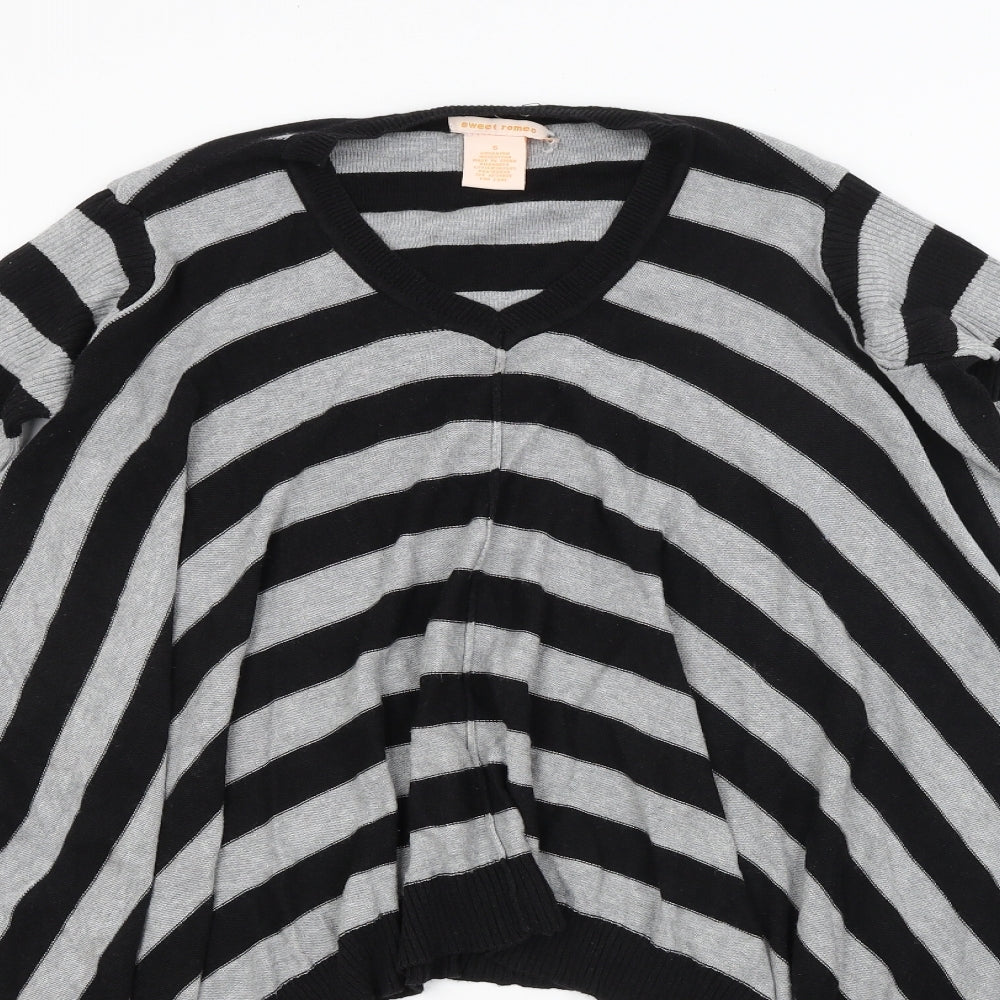 Sweet Romeo Womens Multicoloured Striped  Pullover Jumper Size S