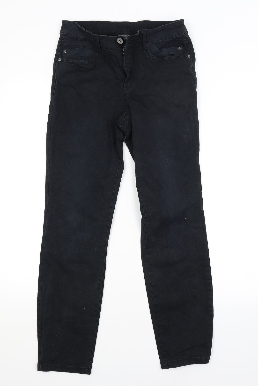 Yessica Womens Black   Chino Trousers Size 8 L28 in