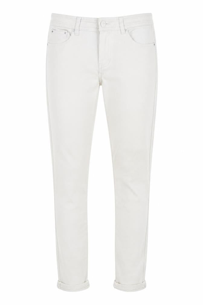 Preworn Womens White   Straight Jeans Size L L27 in