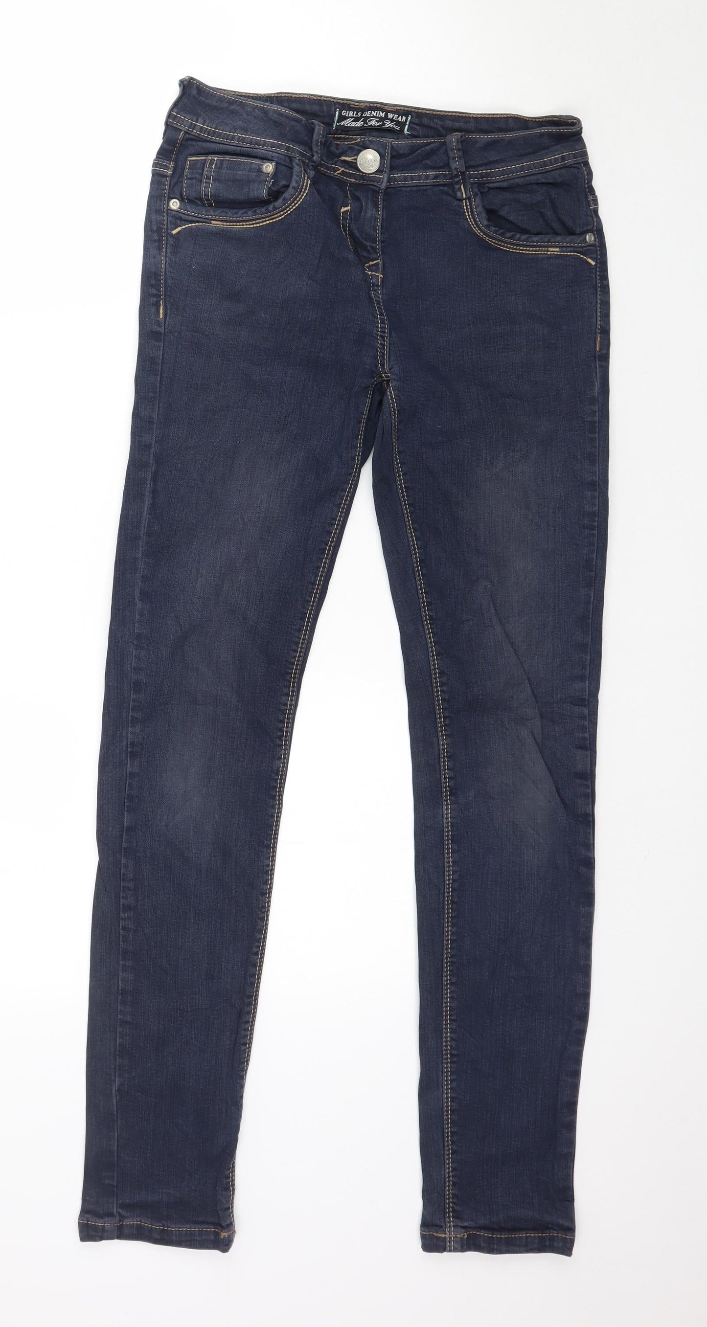 Here & There Womens Blue  Denim Skinny Jeans Size S L29 in