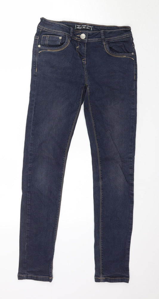Here & There Womens Blue  Denim Skinny Jeans Size S L29 in
