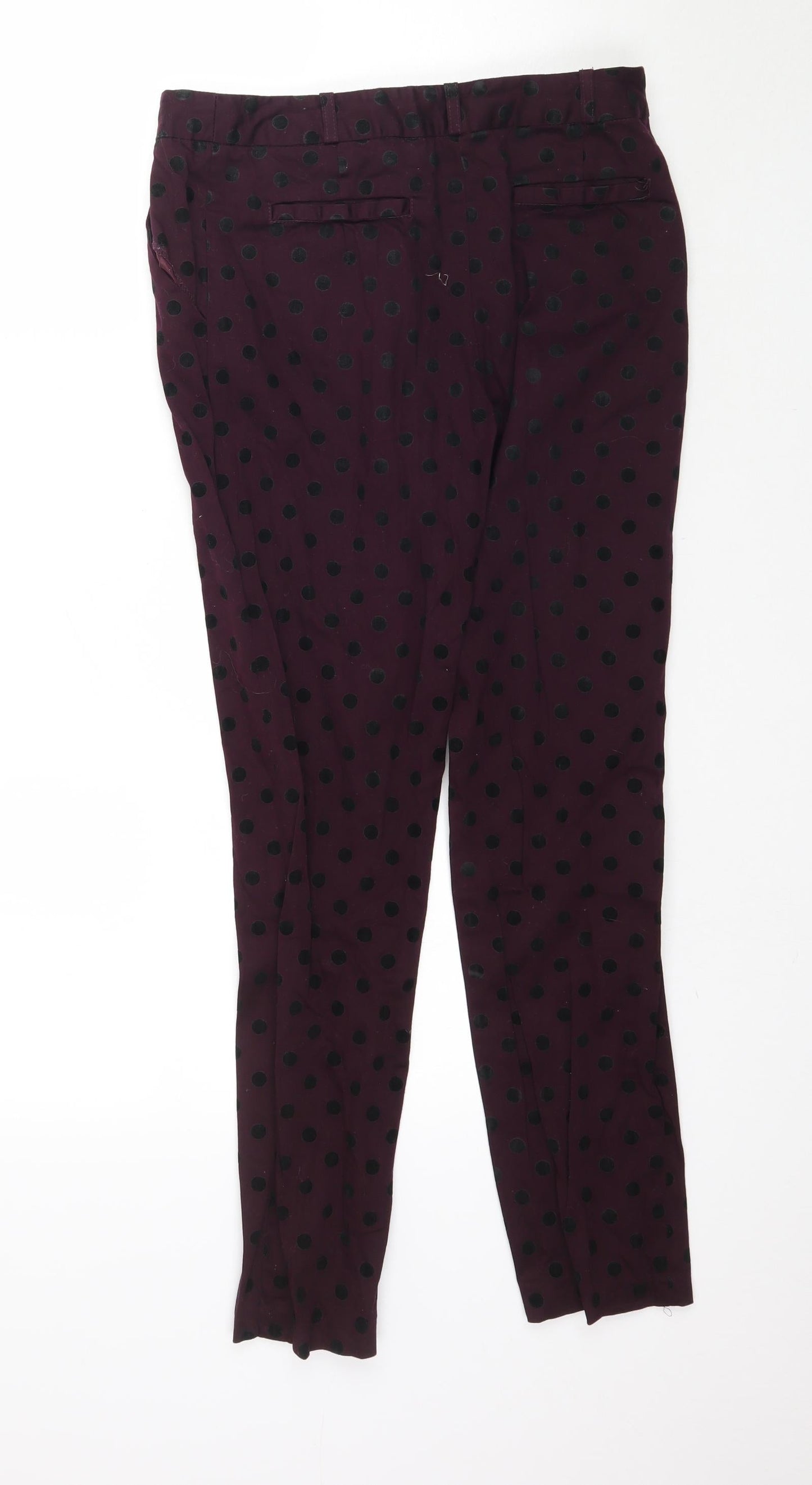 Atmosphere Womens Purple Polka Dot  Trousers  Size 8 L27 in