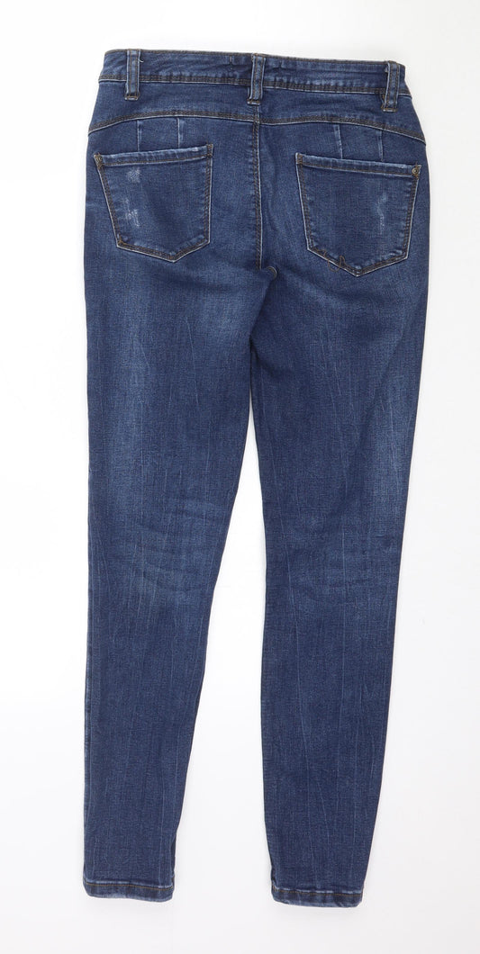 Denim & Co Womens Blue  Denim Skinny Jeans Size 12 L27 in
