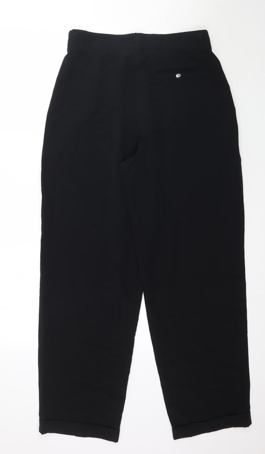 Uomo Womens Black   Trousers  Size L L32 in