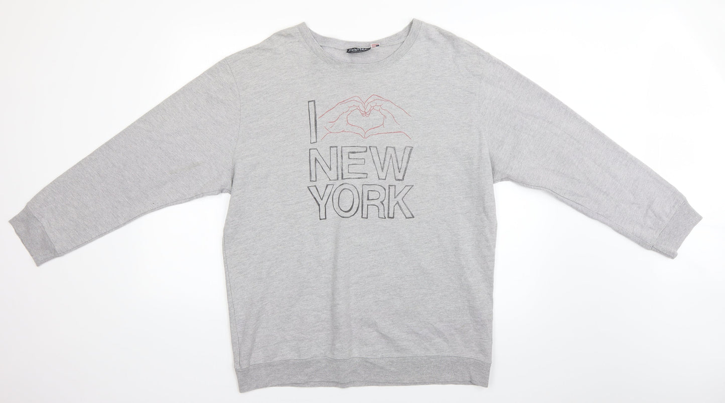 Topshop Womens Grey   Pullover Jumper Size 12  - New York
