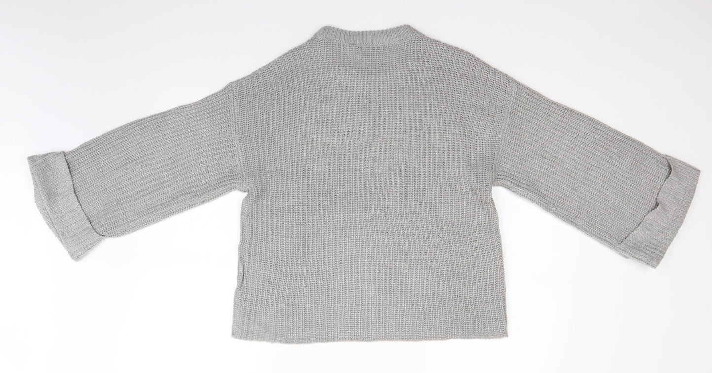 Brave Soul Womens Grey   Pullover Jumper Size 10