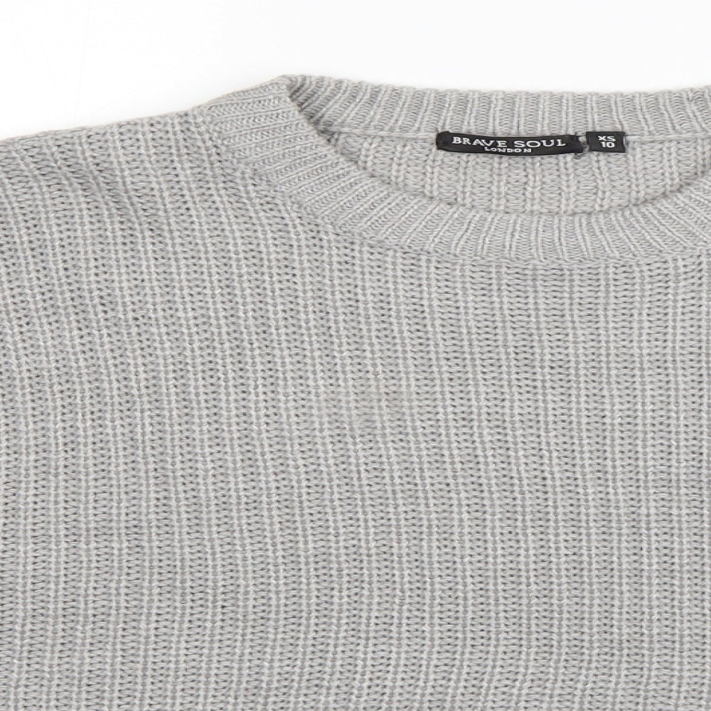 Brave Soul Womens Grey   Pullover Jumper Size 10