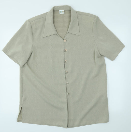 Sixth Sense Womens Beige   Basic Button-Up Size 20