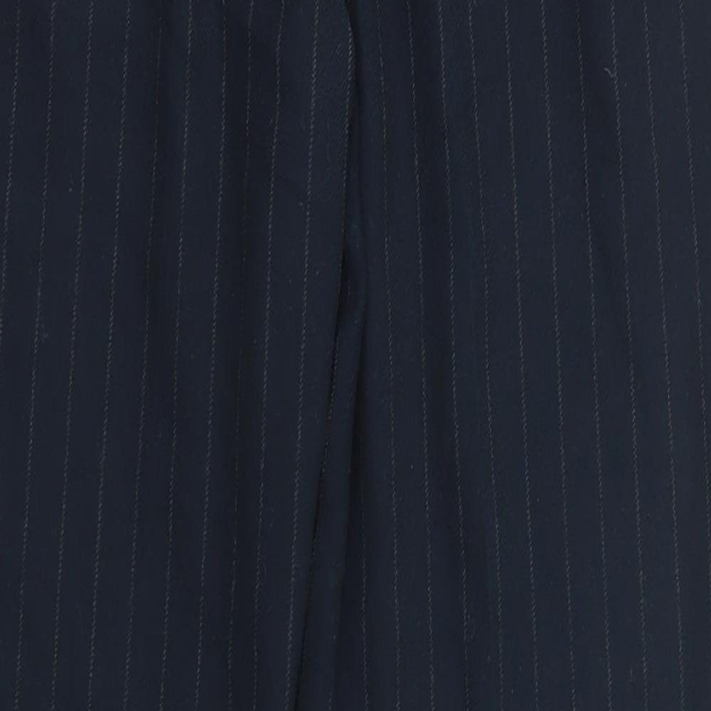 Next Tailoring Womens Black Striped  Trousers  Size 12 L25.5 in