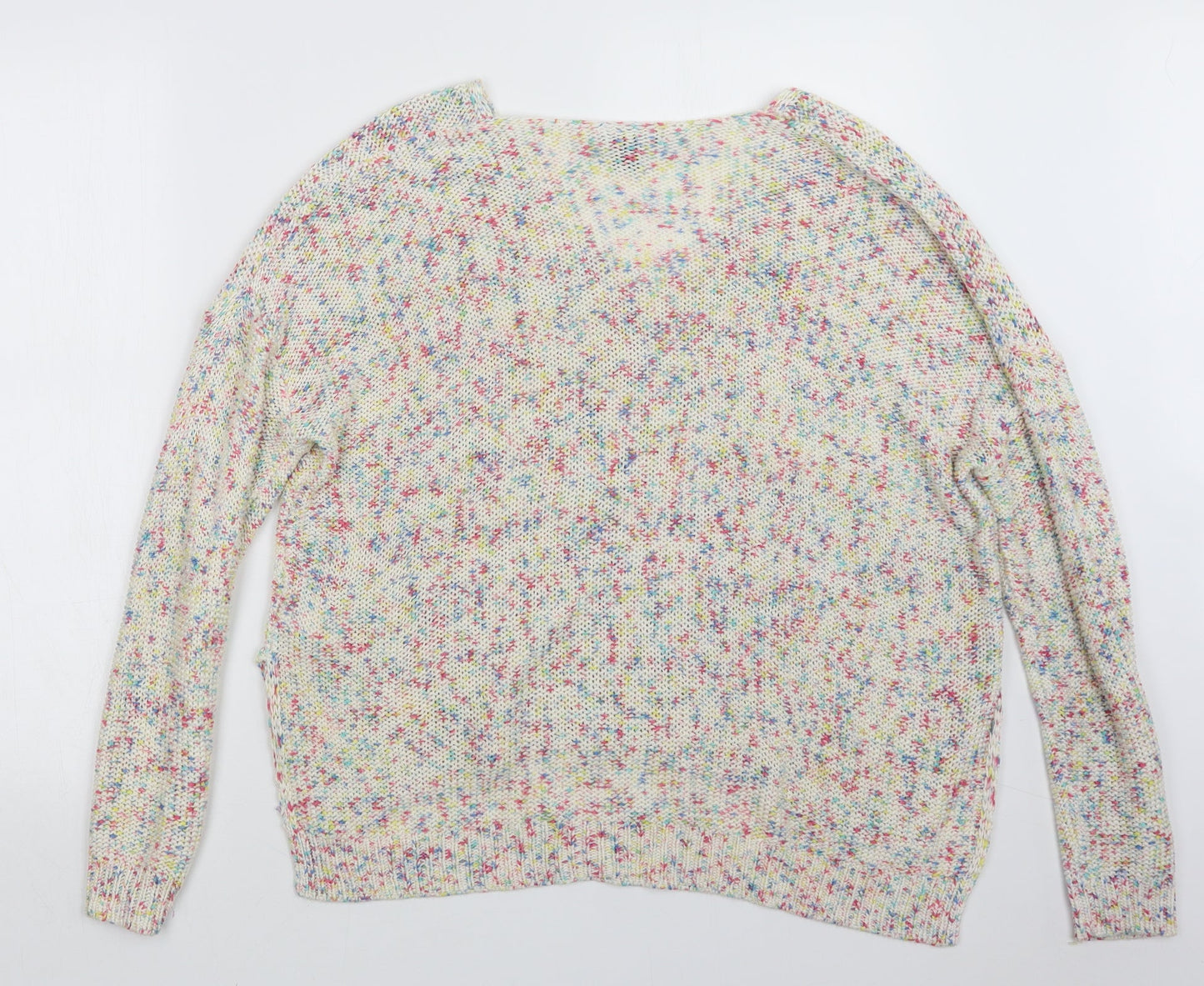 H&M Womens White  Knit Pullover Jumper Size S