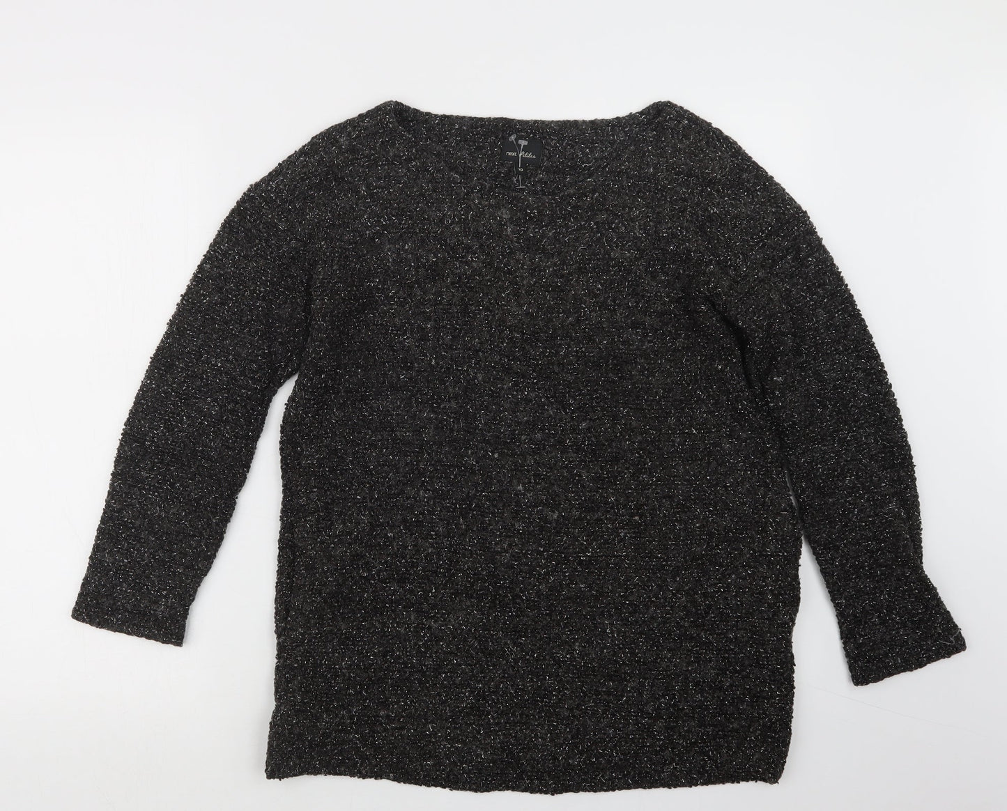 NEXT Womens Black  Knit Pullover Jumper Size 10