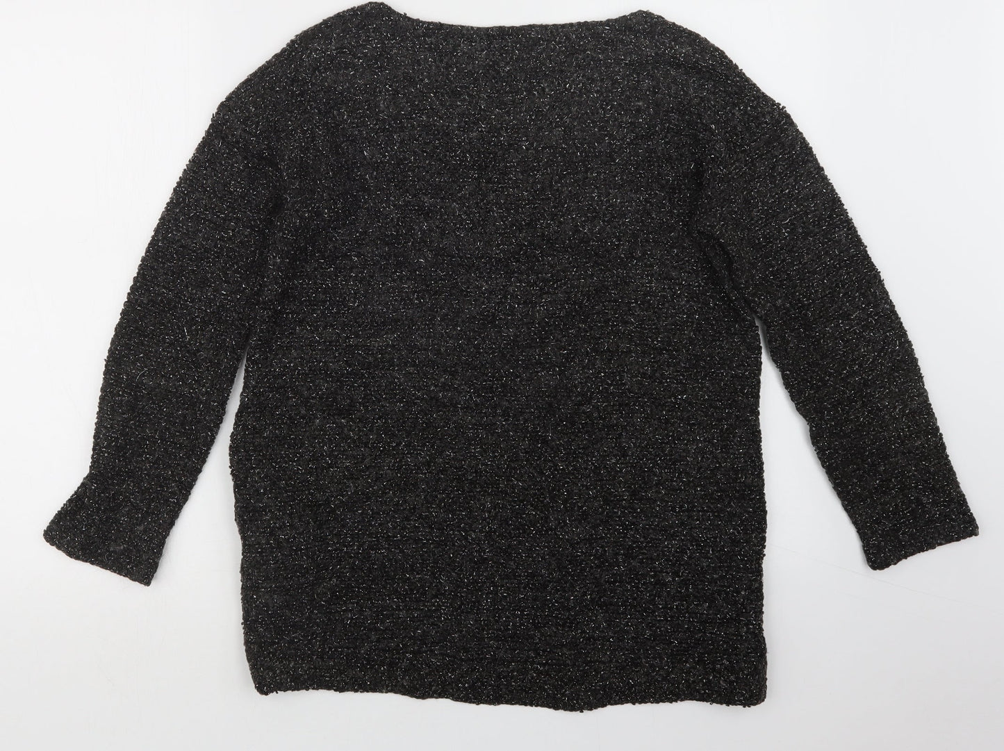 NEXT Womens Black  Knit Pullover Jumper Size 10