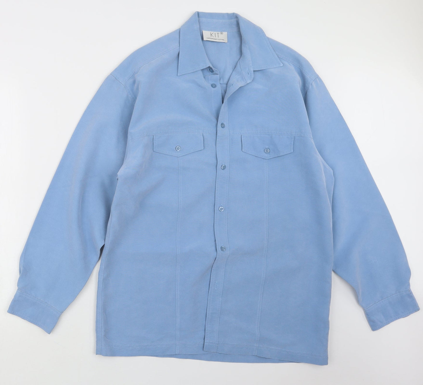 Kit Mens Blue    Button-Up Size M