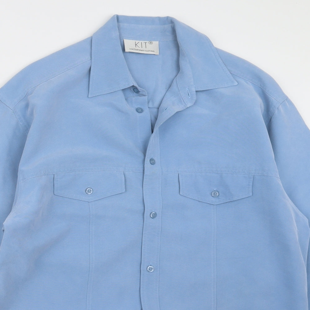 Kit Mens Blue    Button-Up Size M